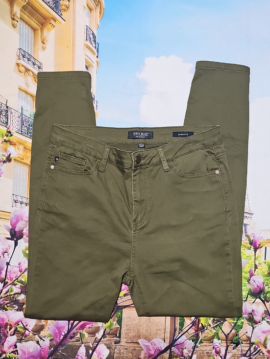 Judy Blue Denim - Judy Blue Olive-Green Skinny Jeans - Women's Stretch Denim 13/31